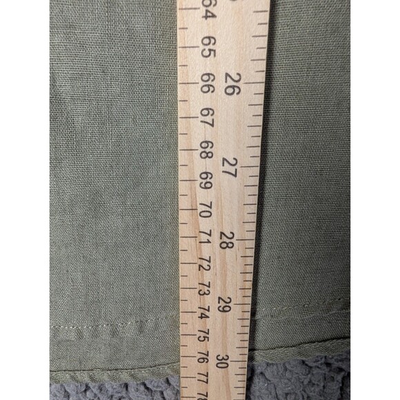 Vintage Dockers Authentic Mens Linen Blend Shirt XL Green Short Sleeve Button Up - Picture 11 of 13